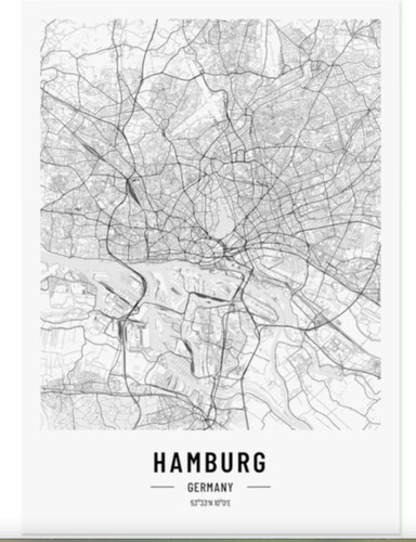 Poster ohne rahmen - ohne, hamburg