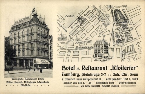 Stadtplan hamburg altstadt - stadtplan, ak