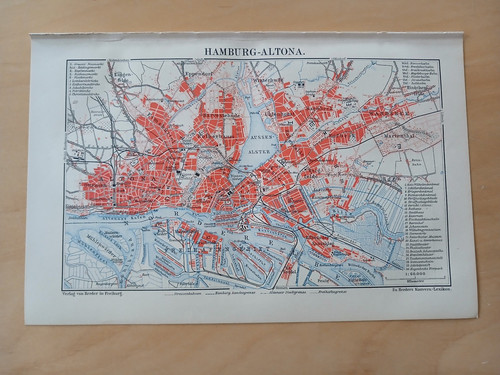 Landkarte stadtplan um 1905 - stadtplan,